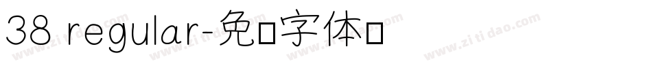 38 regular字体转换